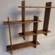 Vintage wooden wall shelf – post-war design (1930s-1940s)