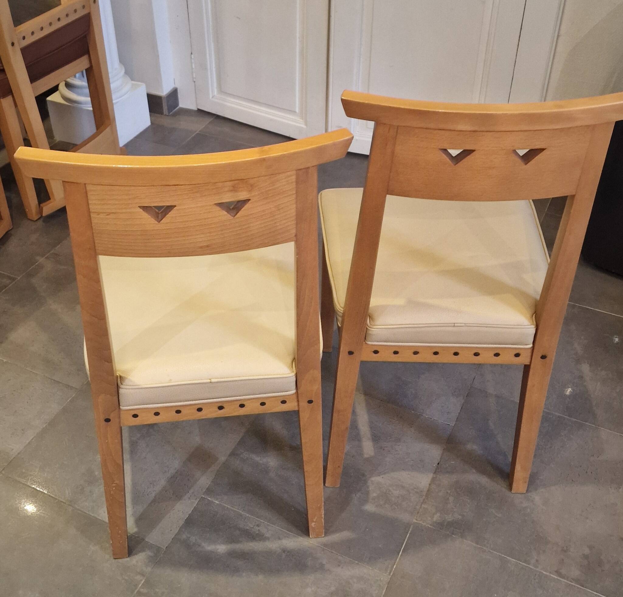 Christian Duc, set of 2 African Queen chairs