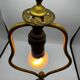 Antique lamp known as a lyre in bronze and marble from the late 19th century.
