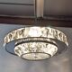 Lustre soucoupe en cristal par Kinkeldey, Autriche vers 1970