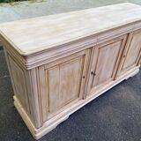 Louis Philippe rustic buffet, vintage, renovated in solid wood, 185cm.