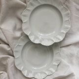 2 assiettes à dessert en porcelaine ancienne fin XIXe