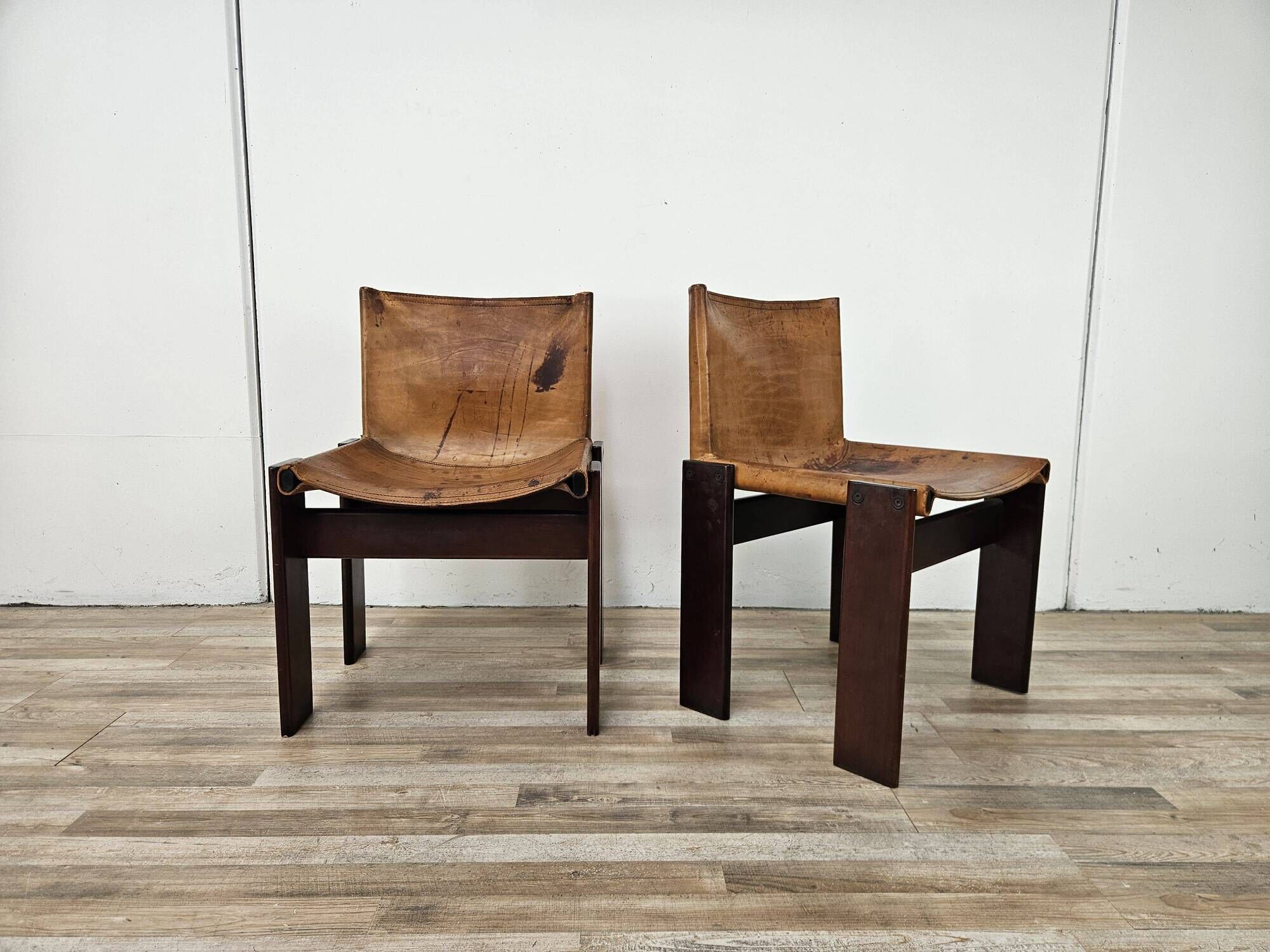 Pair of Monk chairs by Afra and Tobia Scarpa for Molteni, 1970