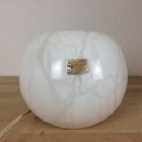 Alabaster white marble ball lamp