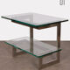 Vintage metal and glass console by Paul Legeard, 1970
