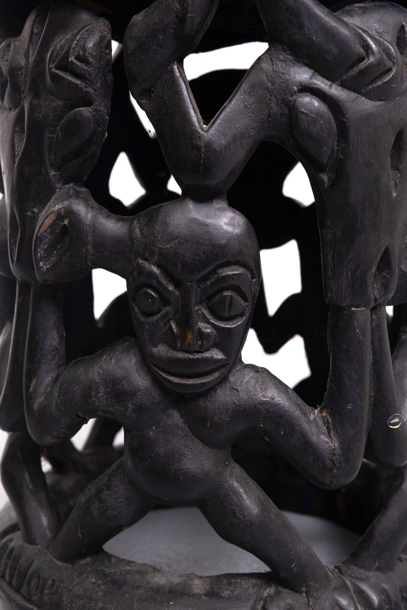 African tribal stool amileke, Cameroon Africa, 1950's