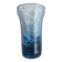 Vase soliflore en verre bullé bleu signé Biot