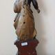 Ancient polychrome wooden sculpture representing the Virgin and Child, from