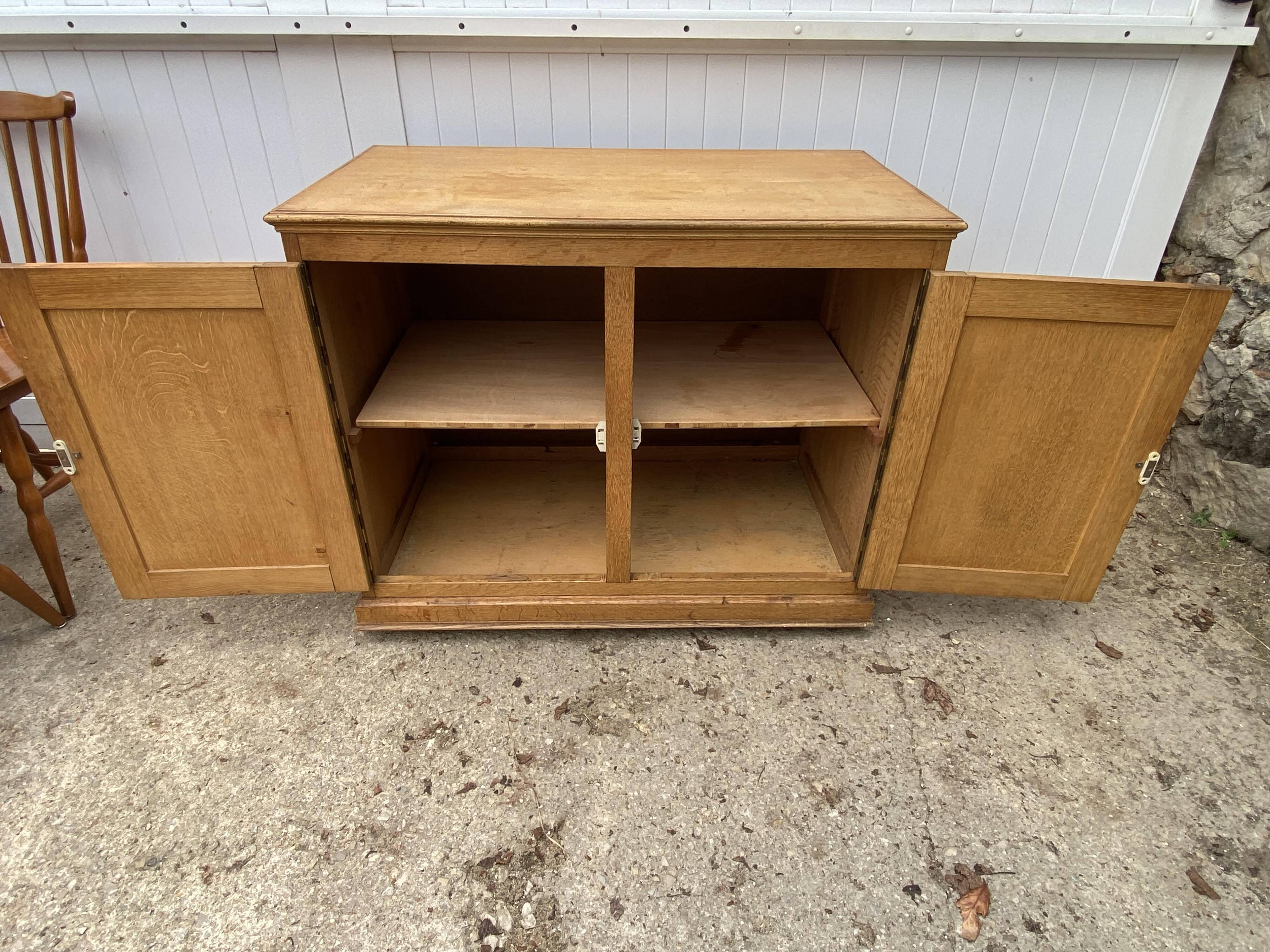 2-door storage unit in oak and oak veneer 50