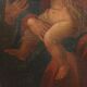 Ancient painting The Holy Family with saints 17th-18th century