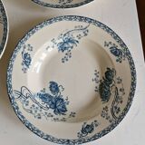 Set of 10 Deep Plates Sarreguemines Royat Models