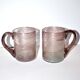 Set of 2 vintage cups in pink bubbled glass - Glasses Blown glass CHOPPY Biot?