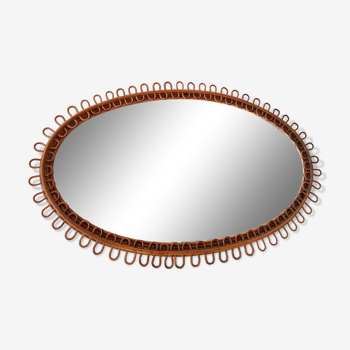 Rattan mirror