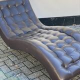 Vintage tuft stitched chaise lounger