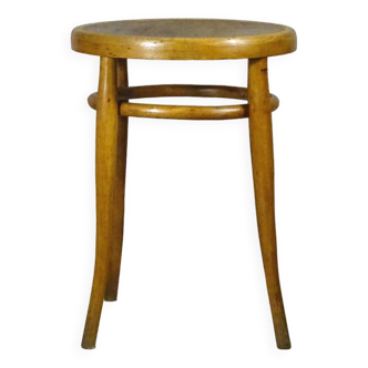 1930 bistro stool with flowered seat Height 52 cm