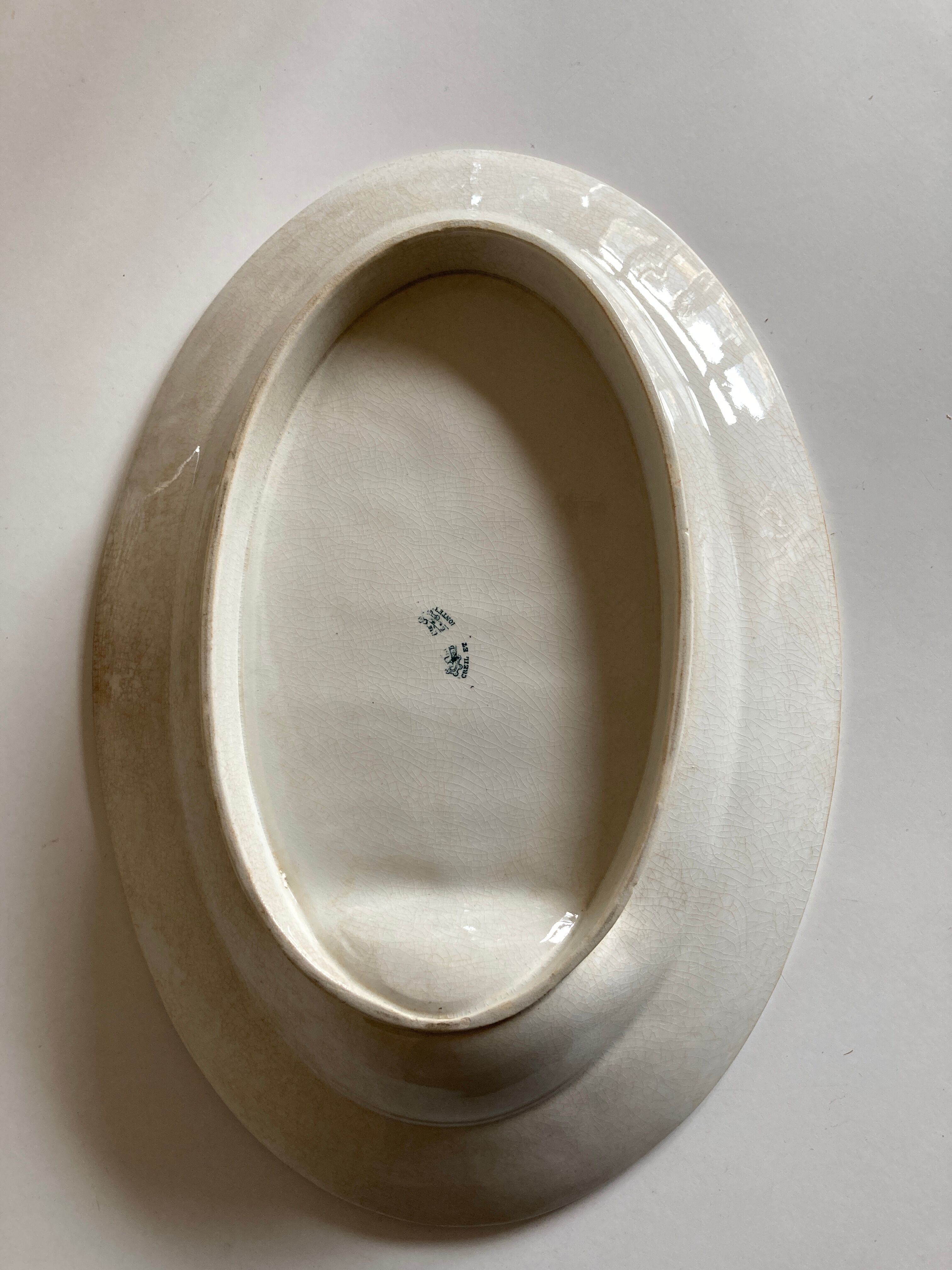 Poultry dish in earthenware Creil and Montereau