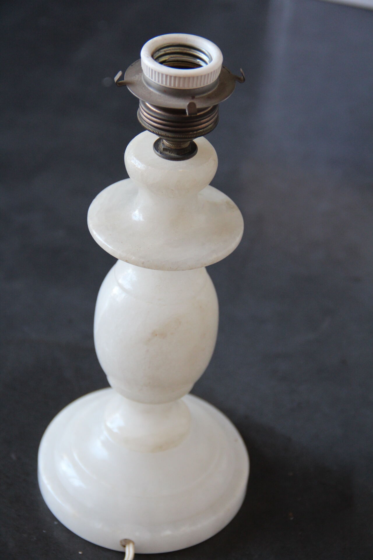 White marble lamp foot