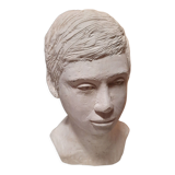 Boy's head in plaster