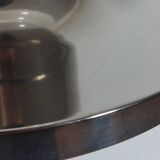 Lampadaire vintage style spatial, ampoule Temde, verre opale chromé.