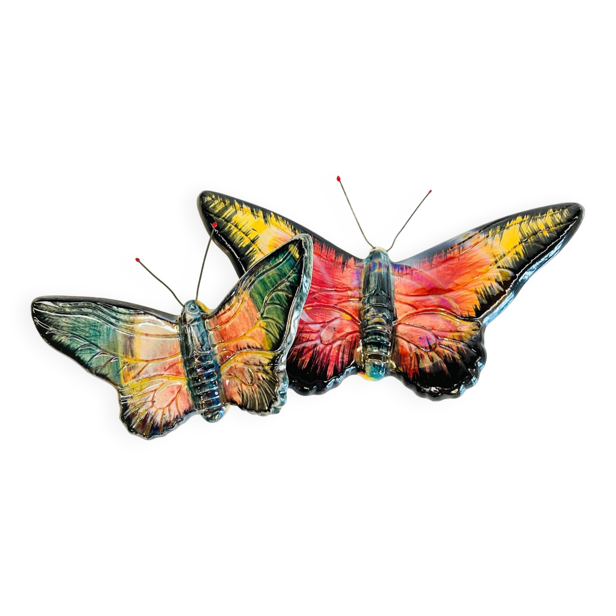 Vintage ceramic wall butterflies