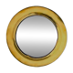 Vintage round brass wall mirror, handmade, diameter 26 cm.