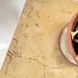 Vintage wood and marble console desk