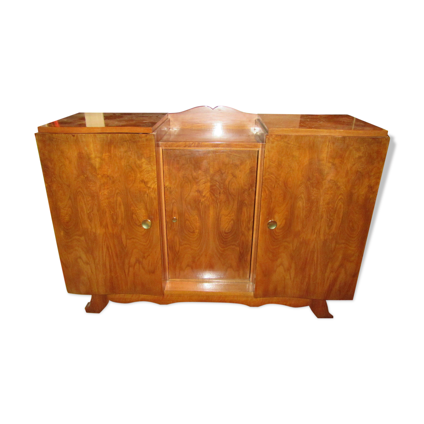 Buffet bar plated Art Deco Walnut
