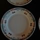 Series of six flat plates in BV ceramic South East earthenware