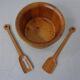 Mid-Century Teak Salad Bowl and Spoons by Richard Nissen for Nissen, 1960s, Set of 3