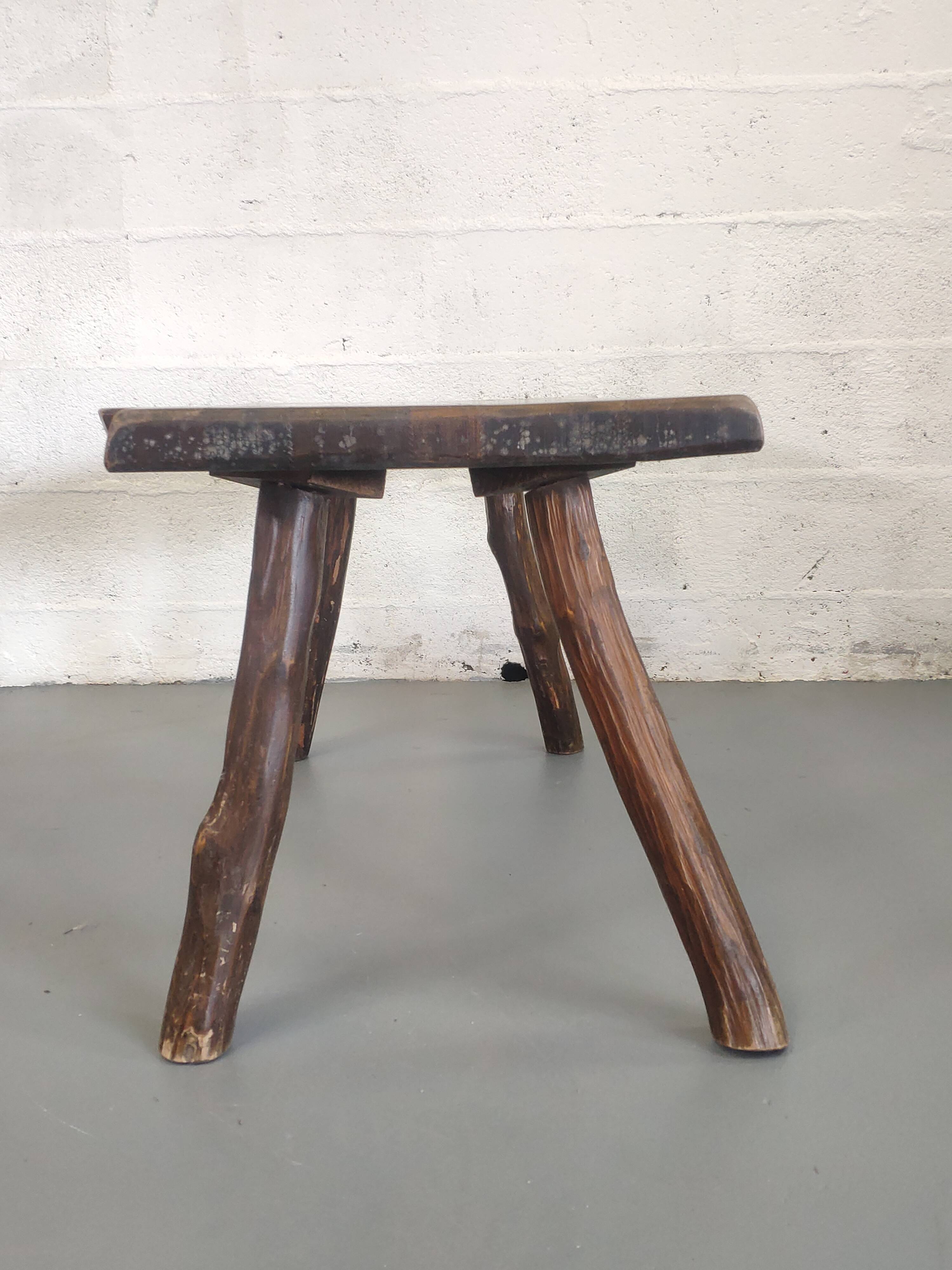 Brutalist coffee table solid oak