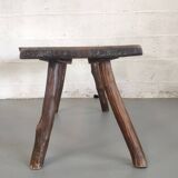 Brutalist coffee table solid oak