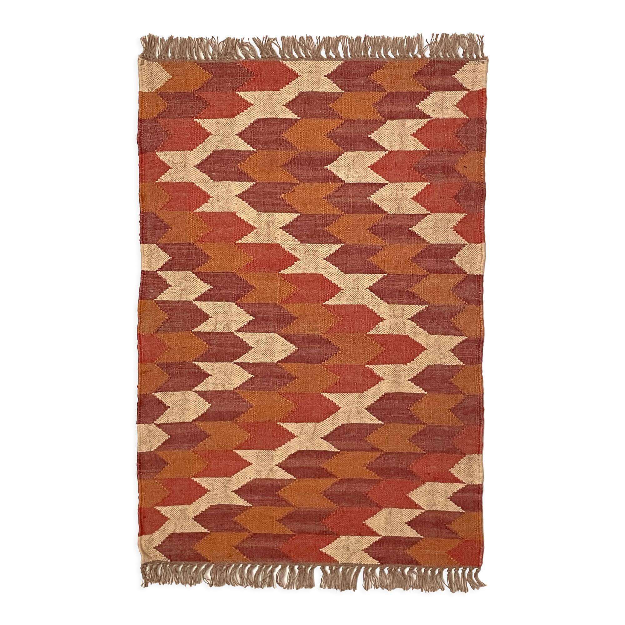 2.5 x 4 jute handwoven kilim runner carpet, rug, 75 x 120 cm