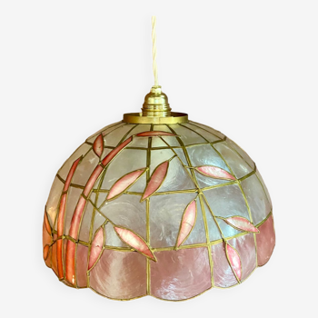 Vintage suspension in mother-of-pearl and brass 1960