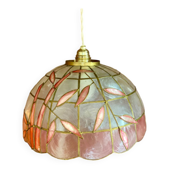 Vintage suspension in mother-of-pearl and brass 1960