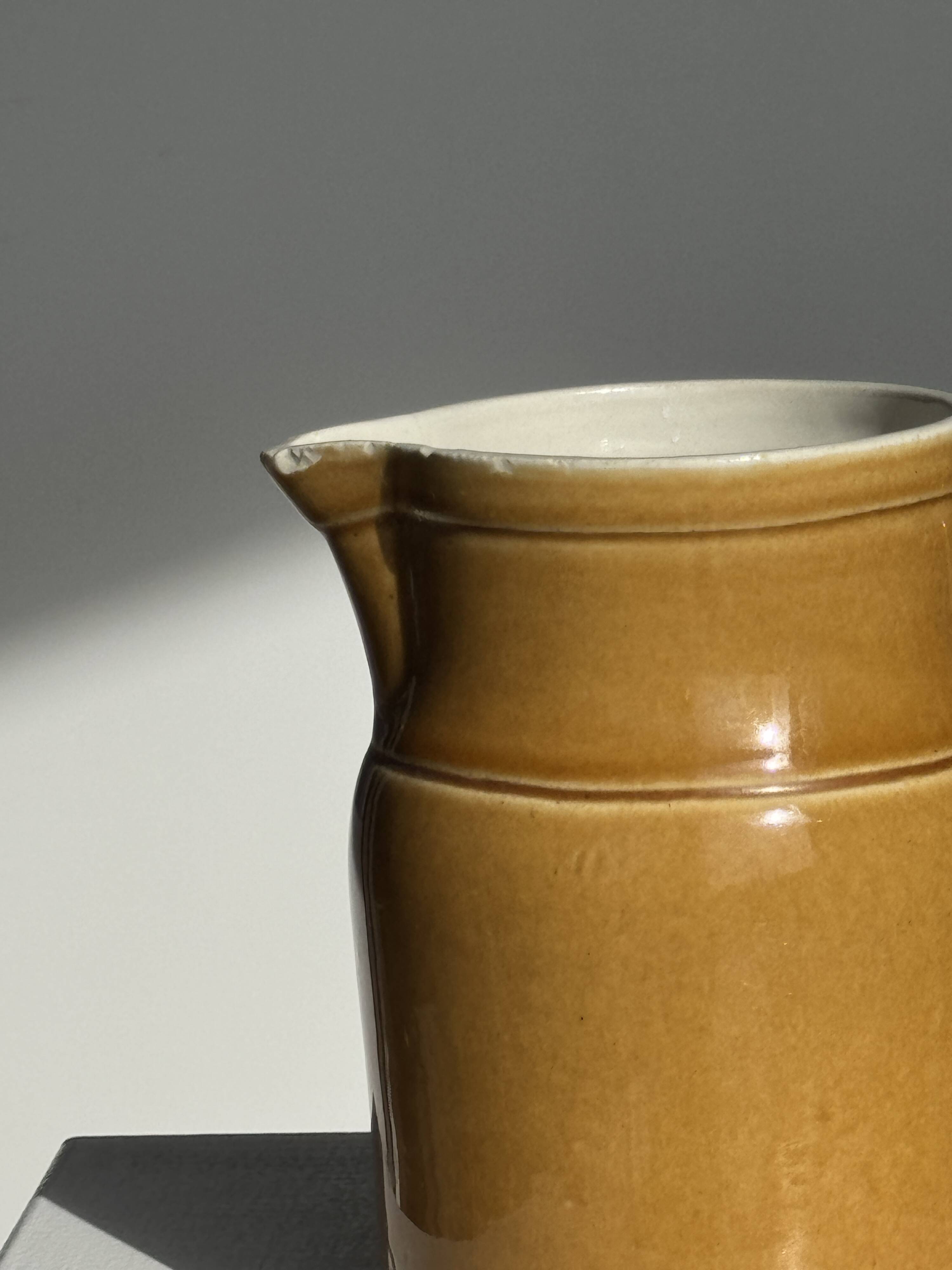 Carafe en céramique jaune Grès Kilt 1 litre H17