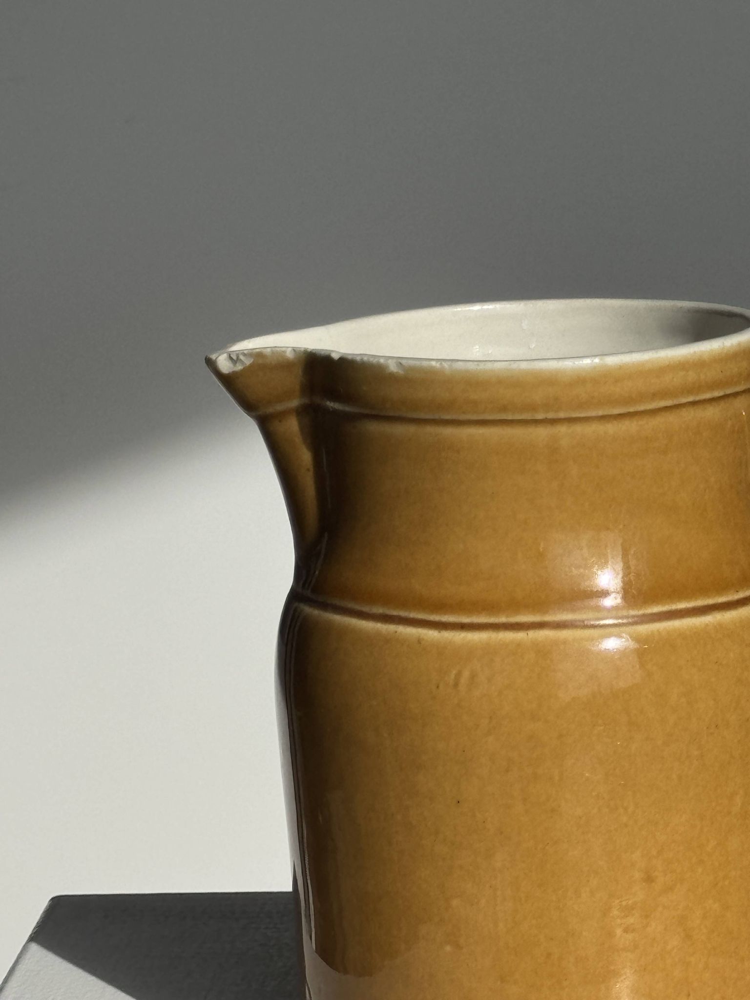 Carafe en céramique jaune Grès Kilt 1 litre H17