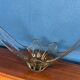 Large amber blown glass corolla bowl, Murano style