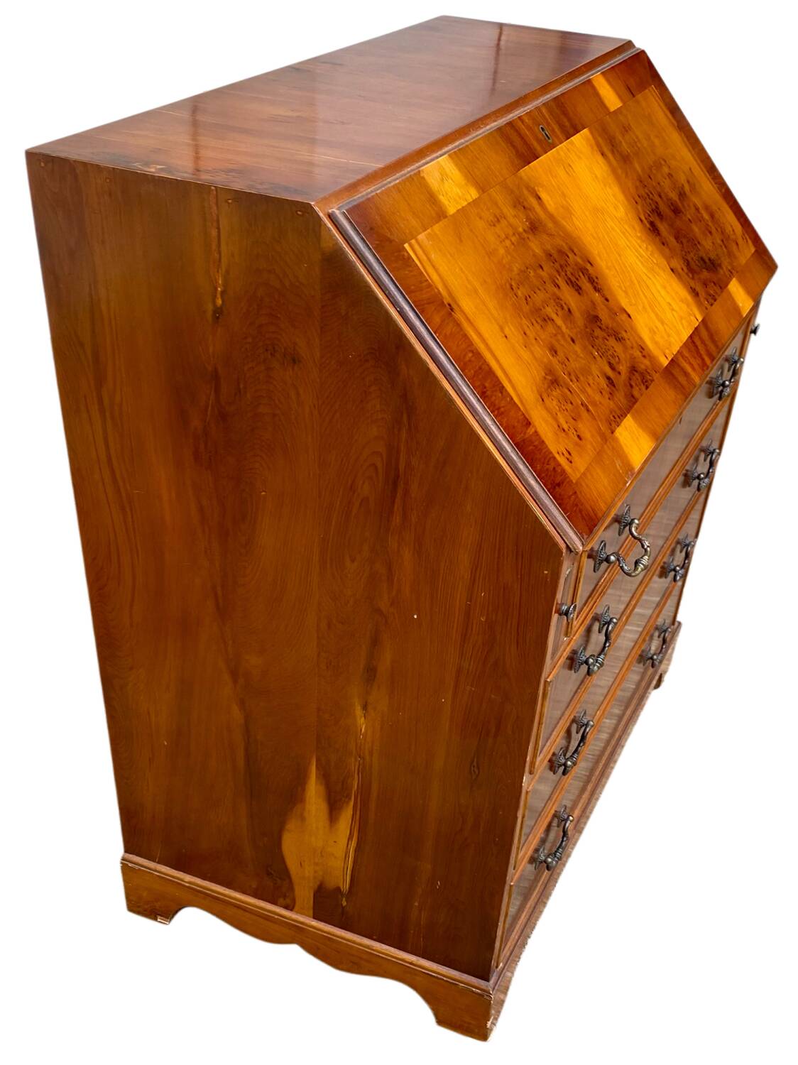 Antique walnut English secretary