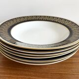 Service de table en porcelaine de Weimar, Echt Weimar Kobalt, série Eleganz, 21 pièces, bleu cobalt