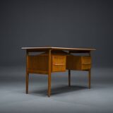 Teak Schreibtisch von Gunnar Nielsen für Tibergaard, Dänemark, 1960er