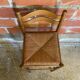 Antique turned wood high bar stool + vintage straw seat