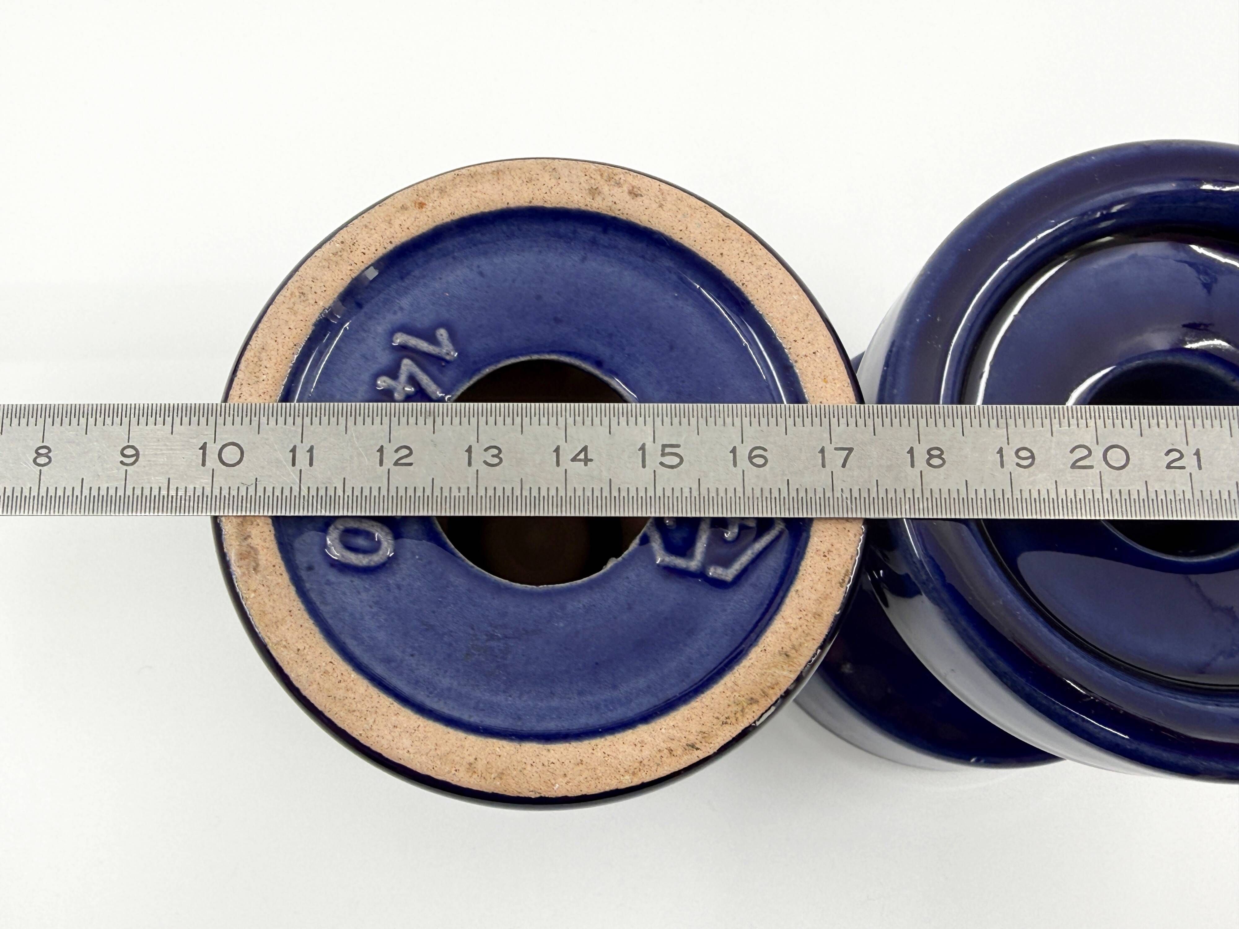 2 ceramic candle holders by Steuler • Design by Cari Zalloni • Circa 60-70