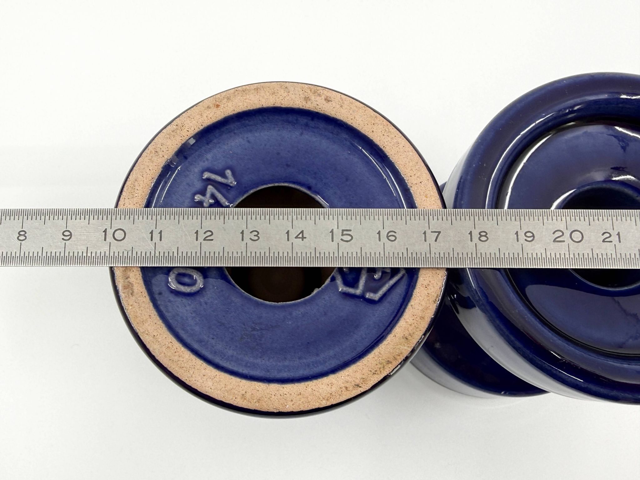 2 bougeoirs en céramique Steuler • Design Cari Zalloni • Circa 60-70