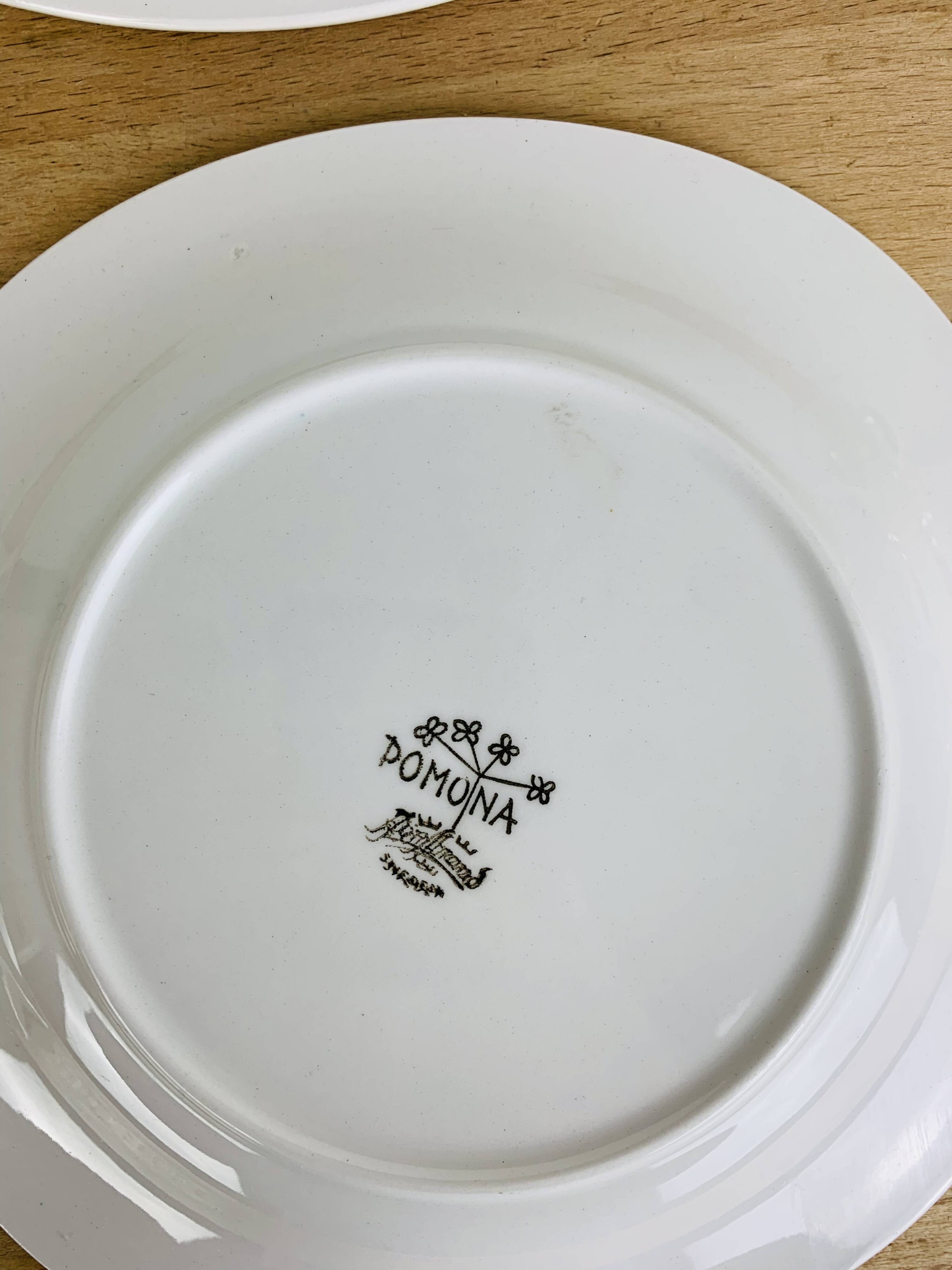 4 Pomona dessert plates by Marianne Westman for Rörstrand Sweden