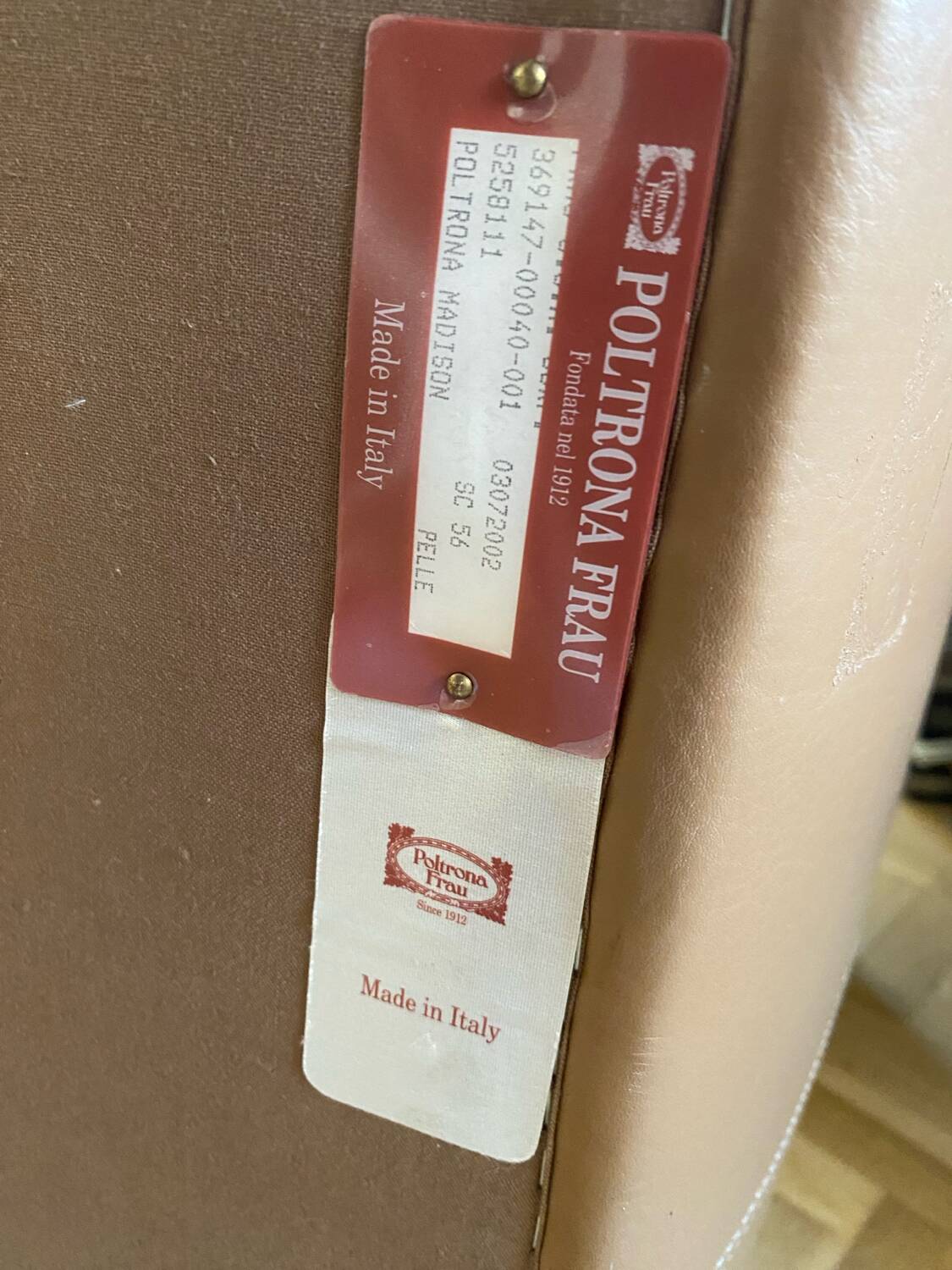 Poltrona Frau W Madison sofa + 2 armchairs