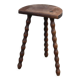 Tripod stool with bumped feet