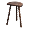 Tripod stool with bumped feet