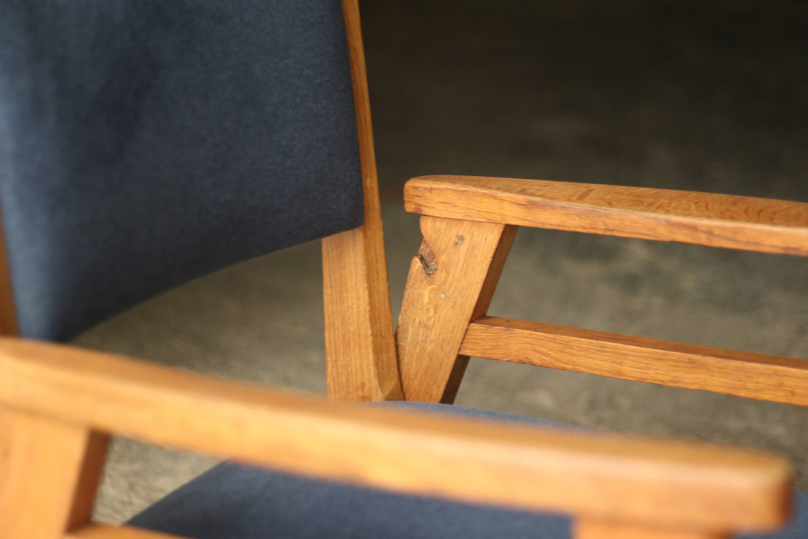 Retractable armchair david freres, marseille (1950s).