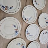 9 Sarreguemines plates model 5041