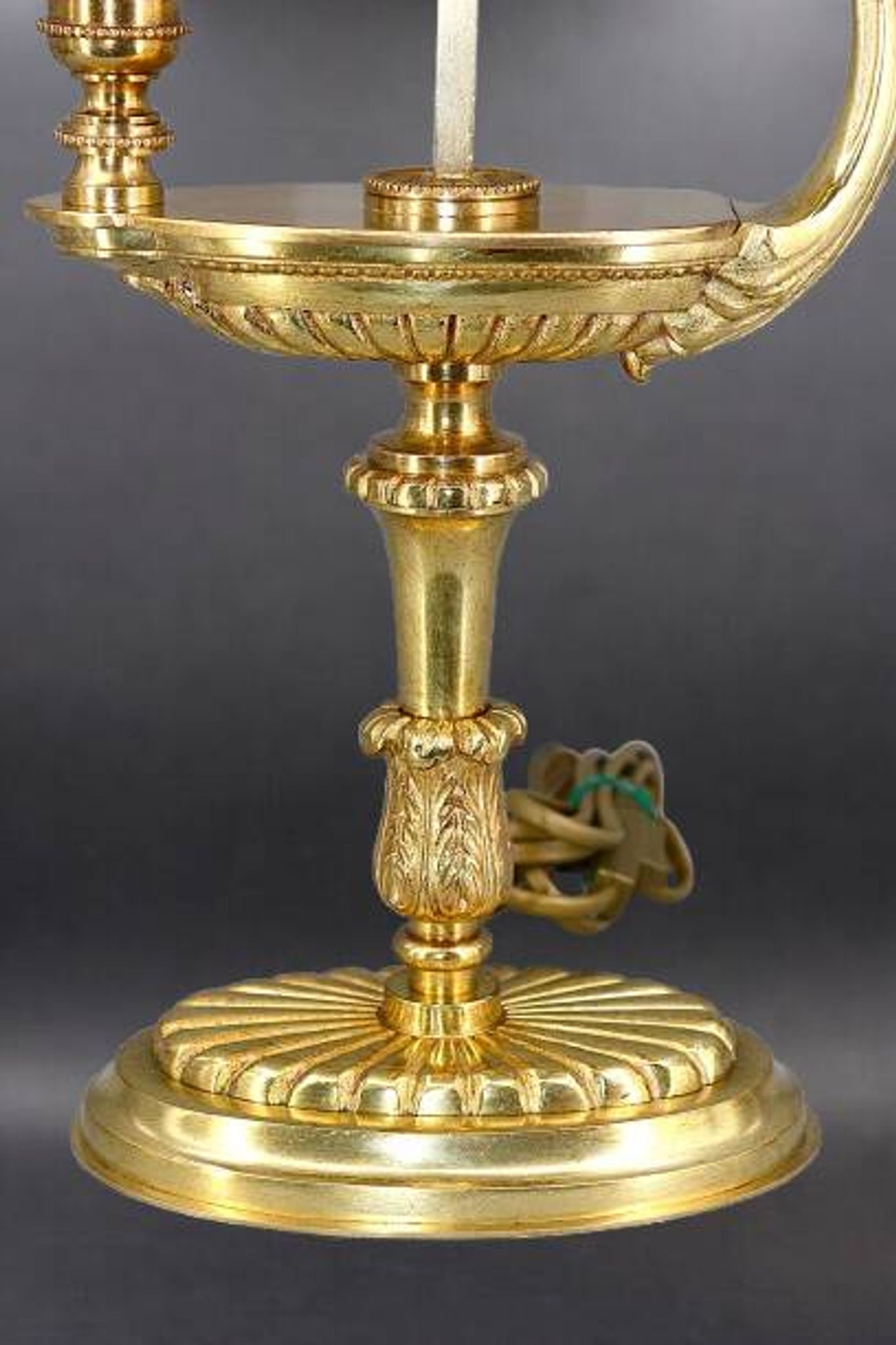 Bronze Gilt Bouillotte Lamp in Directoire Style "Lucien Gau"